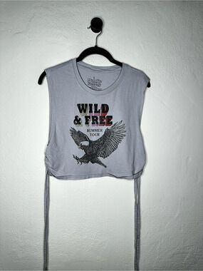 Goodie Two Sleeves Wild & Free Eagle Summer Tour Crop Top